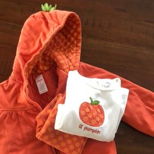 COPY - Pumpkin Gymboree Set -4- Shirt/Leggings/Ja…